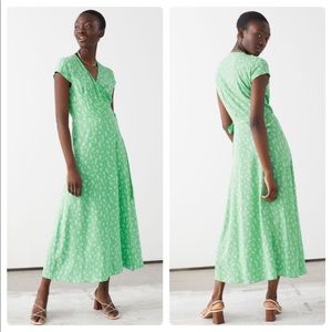 & Other Stories floral wrap dress.
